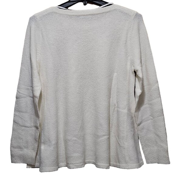 Cable & Gauge White XL/TG Knit Long Sleeve Sweater (RN #73163) - Picture 3 of 8